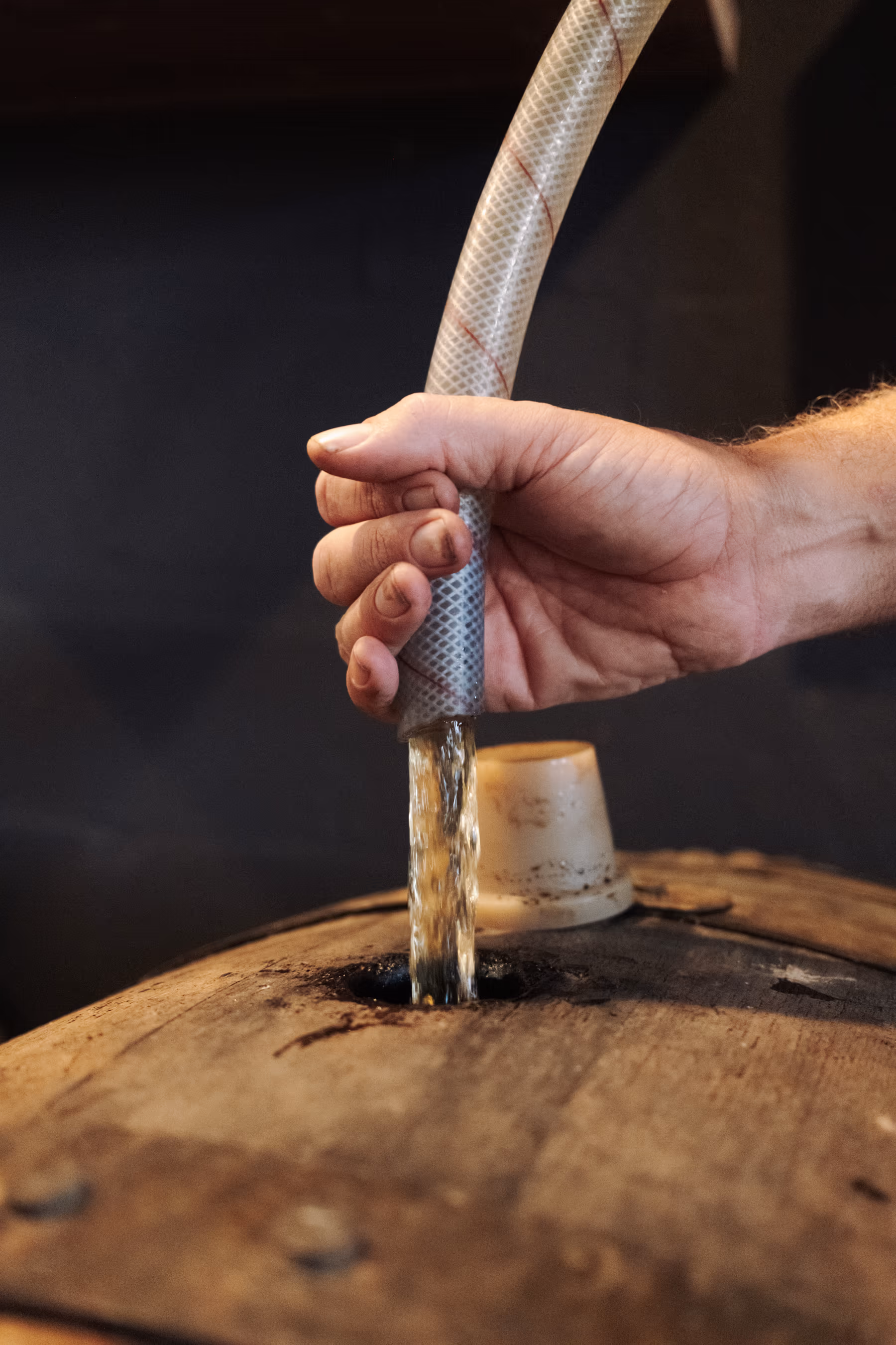 Spirit drawn from a barrel at the Capricorn Distilling Co distillery